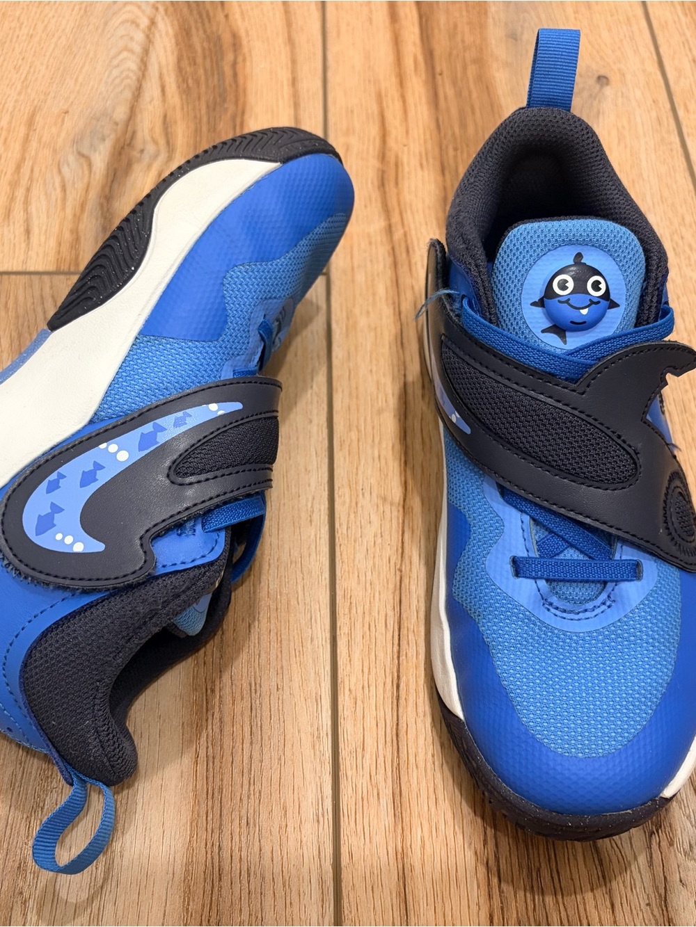 Kids Blue Athletic Sneakers with Baby Shark